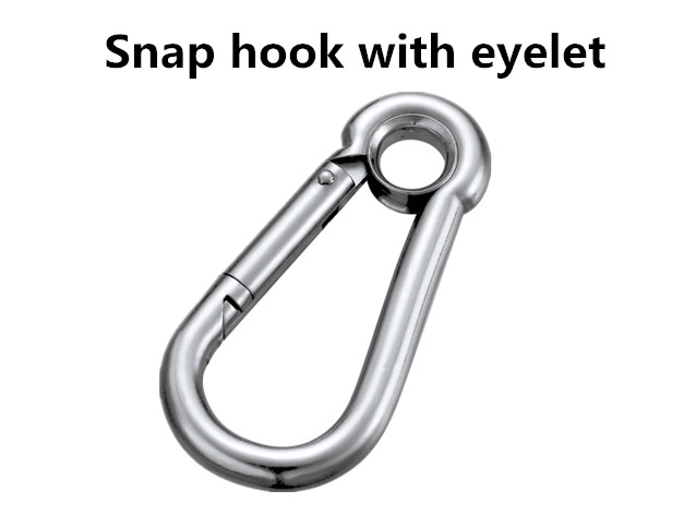 Snap hook with eyelet DIN 5299A