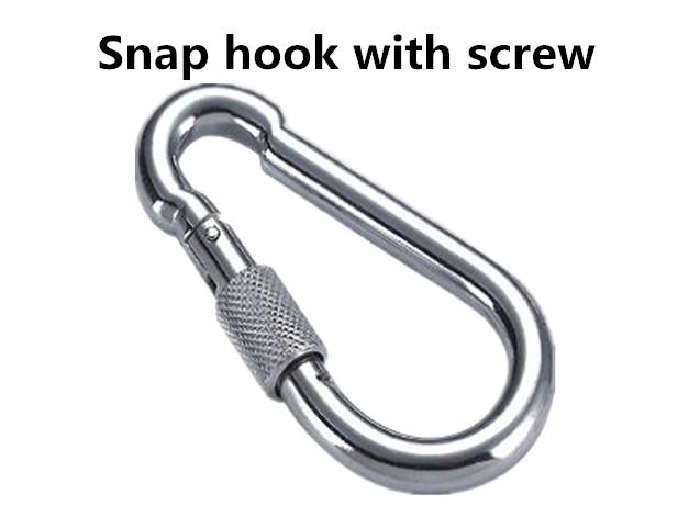 Snap hook with screw DIN 5299 D